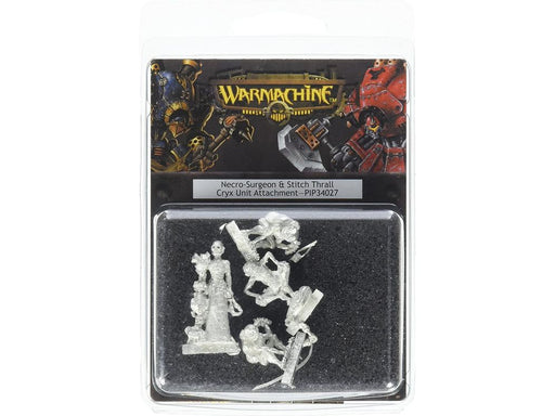 Collectible Miniature Games Privateer Press - Warmachine - Cryx - Necro-Surgeon and Stitch Thrall - PIP 34027 - Cardboard Memories Inc.