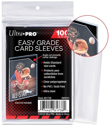 Supplies Ultra Pro - Soft Sleeves - Easy Grade Card Sleeves - Package of 100 - Cardboard Memories Inc.