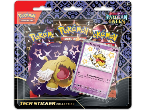 Trading Card Games Pokemon - Scarlet and Violet - Paldean Fates - Shiny Greavard - Tech Sticker Collection - Cardboard Memories Inc.