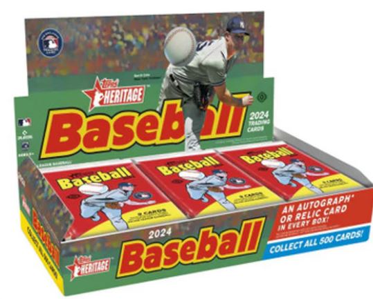Sports Cards Topps - 2024 - Baseball - Heritage - Trading Card Hobby Box - Cardboard Memories Inc.