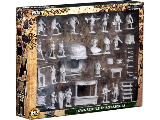Role Playing Games Wizkids - Unpainted Miniatures - Deep Cuts - Townspeople And Accessories - 73698 - Cardboard Memories Inc.