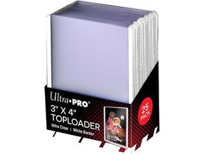 Supplies Ultra Pro - Top Loaders - 3x4 White Border Pack - Cardboard Memories Inc.