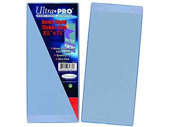 Supplies Ultra Pro - Top Loaders - Semi-Rigid Ticket Holder - Package of 50 - Cardboard Memories Inc.