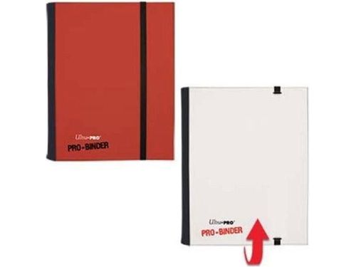 Supplies Ultra Pro - Side Loading 4 Pocket Flip Binder - Red-White - Cardboard Memories Inc.