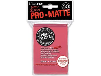 Supplies Ultra Pro - Deck Protectors - Standard Size - 50 Count Matte Fuchsia - Cardboard Memories Inc.
