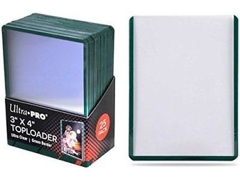 Supplies Ultra Pro - Top Loaders - 3x4 Green Border Pack - Cardboard Memories Inc.