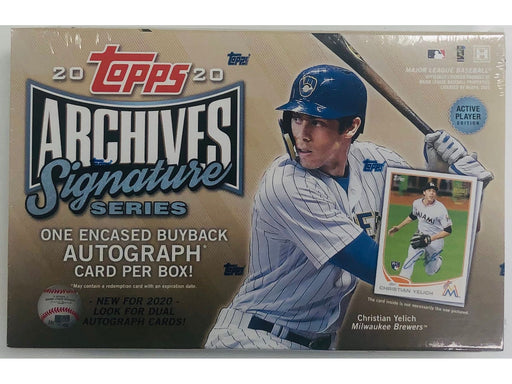 Sports Cards Topps - 2020 - Baseball - Archives Signature Series - Active Player Edition - Hobby Box - Cardboard Memories Inc.