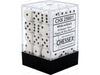 Dice Chessex Dice - Opaque White with Black - Set of 36 D6 - CHX 25801 - Cardboard Memories Inc.
