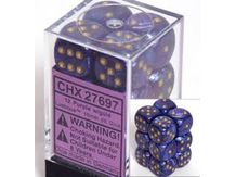 Dice Chessex Dice - Lustrous Purple with Gold - Set of 12 - CHX 27697 - Cardboard Memories Inc.