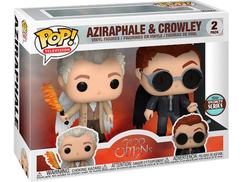 Action Figures and Toys POP! - TV - Good Omens - Aziraphale and Crowley with Wings - 2-Pack - Cardboard Memories Inc.