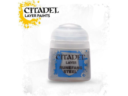 Paints and Paint Accessories Citadel Layer Paint - Runefang Steel 22-60 - Cardboard Memories Inc.