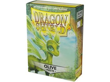 Supplies Arcane Tinmen - Dragon Shield Sleeves - Matte Olive Green - 60 Count - Cardboard Memories Inc.