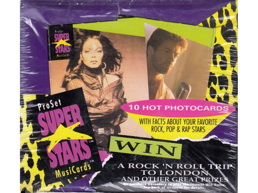 Non Sports Cards Pro-Set - 1991 -Musicards - Super Stars Music Cards Box - Cardboard Memories Inc.
