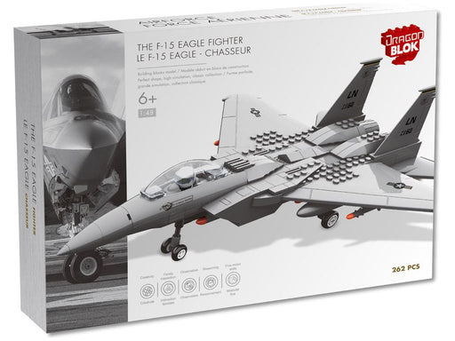 Action Figures and Toys Import Dragon - Dragon Blok - The F-15 Eagle Fighter - Building Blocks Model - Cardboard Memories Inc.
