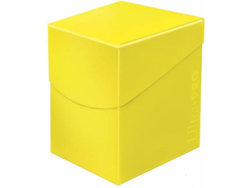 Supplies Ultra Pro - 100+ Deck Box - Lemon Yellow - Cardboard Memories Inc.