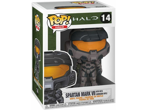 Action Figures and Toys POP! - Games - Halo Infinite - Spartan Mark VII with VK78 Commando Rifle - Cardboard Memories Inc.