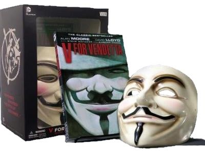 Comic Books, Hardcovers & Trade Paperbacks DC Comics - V For Vendetta - Book and Mask Set - Cardboard Memories Inc.