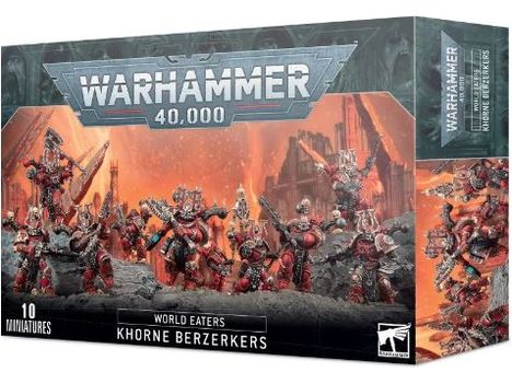 Collectible Miniature Games Games Workshop - Warhammer 40K - World Eaters - Khorne Berzerkers - 43-10 - Cardboard Memories Inc.