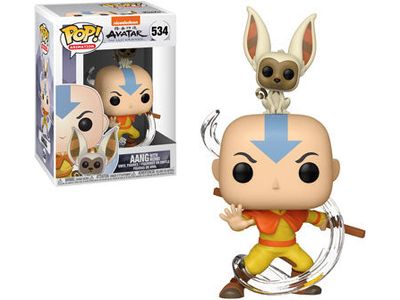 Action Figures and Toys POP! - Television - Avatar The Last Airbender - Aang with Momo - Cardboard Memories Inc.