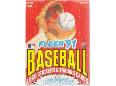 Sports Cards Fleer - 1991 - Baseball - American Printing - Hobby Box - Cardboard Memories Inc.
