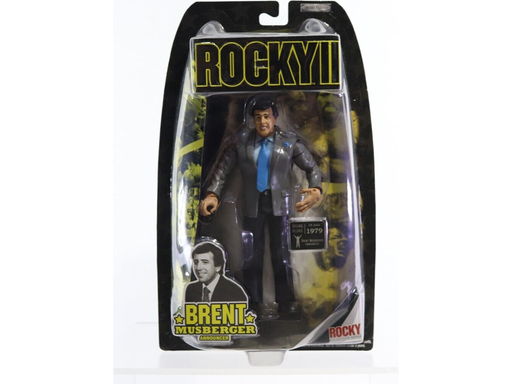 Action Figures and Toys Jakks Pacific - Rocky Collector Series - Rocky II - Brent Musberger - Cardboard Memories Inc.