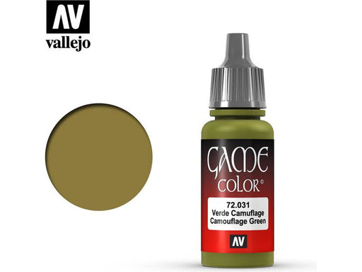 Paints and Paint Accessories Acrylicos Vallejo - Camouflage Green - 72 031 - Cardboard Memories Inc.