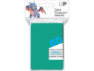 Supplies Ultra Pro - Deck Protectors - Small Yu-Gi-Oh! Size - 60 Count - Aqua - Cardboard Memories Inc.