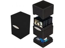 Supplies Ultra Pro - Satin Tower Deck Box - Black - Cardboard Memories Inc.