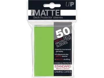 Supplies Ultra Pro - Deck Protectors - Standard Size - 50 Count Matte Lime Green - Cardboard Memories Inc.
