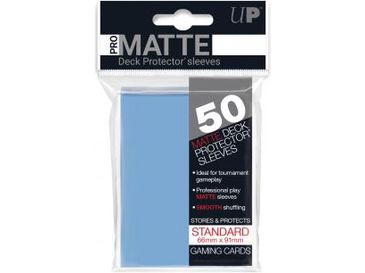 Supplies Ultra Pro - Deck Protectors - Standard Size - 50 Count Matte Light Blue - Cardboard Memories Inc.