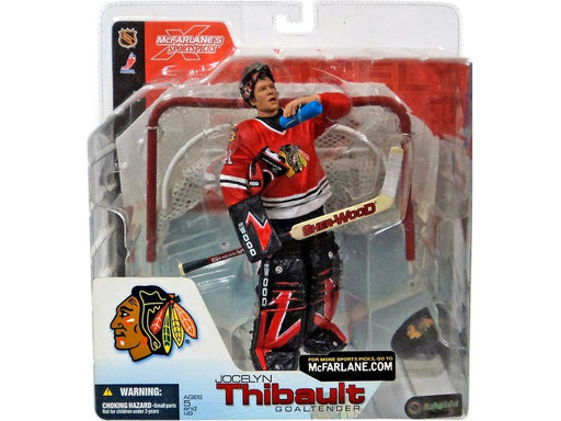Action Figures and Toys McFarlane Toys - Hockey - Chicago Blackhawks - Jocelyn Thibault (Red jersey Variant) - Cardboard Memories Inc.