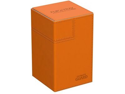 Supplies Ultimate Guard - Flip N Tray Case - Orange Xenoskin - 100+ - Cardboard Memories Inc.