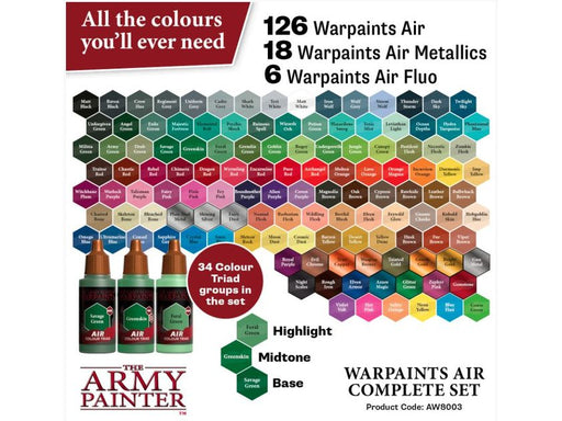 Paints and Paint Accessories Army Painter - Warpaints - Air Complete Set - Cardboard Memories Inc.