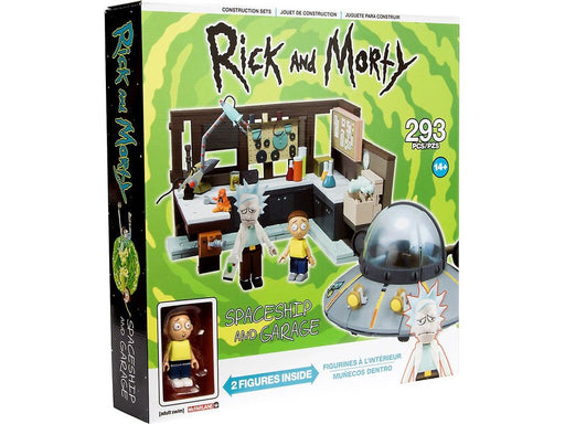 Collectible Miniature Games McFarlane Toys - Rick and Morty - Spaceship and Garage - Construction Set - Cardboard Memories Inc.