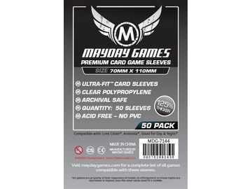Supplies Mayday Games - Premium Card Sleeves - 50 Count - Clear - Cardboard Memories Inc.