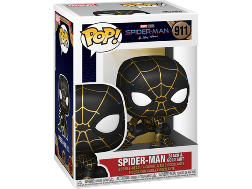 Action Figures and Toys POP! - Marvel - Spider-Man No Way Home - Spider-Man in Black and Gold Suit - Cardboard Memories Inc.
