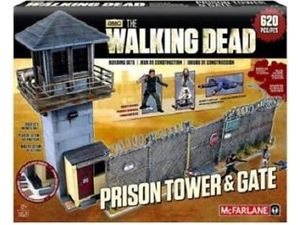 Building Sets McFarlane Toys - Walking Dead - Prison Tower and Gate with Figures - Cardboard Memories Inc.