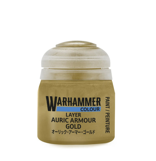 Paints and Paint Accessories Warhammer Colour - Layer - Auric Armour Gold - 22-62 - Cardboard Memories Inc.