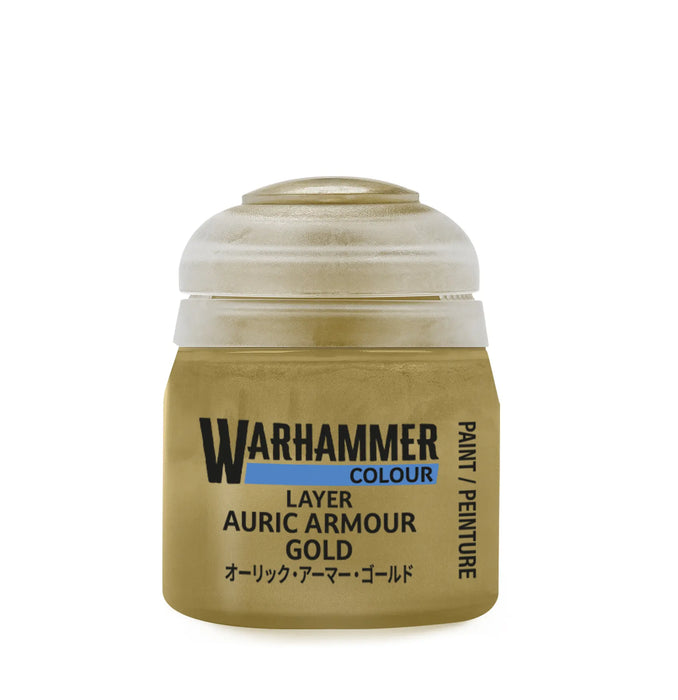Paints and Paint Accessories Warhammer Colour - Layer - Auric Armour Gold - 22-62 - Cardboard Memories Inc.