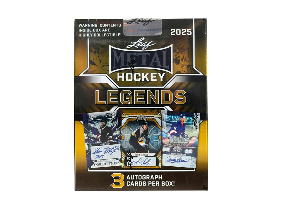 Sports Cards Leaf - 2025 - Hockey - Metal Legends - Hobby Box - Cardboard Memories Inc.