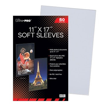 Supplies Ultra Pro - 11x17 Soft Sleeves - Cardboard Memories Inc.