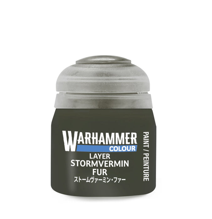 Paints and Paint Accessories Warhammer Colour - Layer - Stormvermin Fur - 12ml - 22-55 - Cardboard Memories Inc.