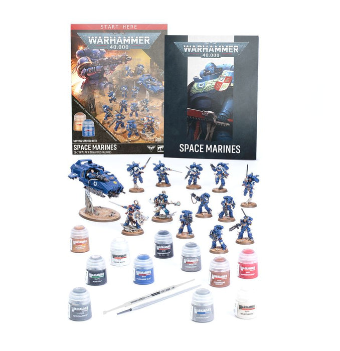 Collectible Miniature Games Games Workshop - Warhammer 40K - 11th Edition - Space Marines - Getting Started Set - 60-52 - Pre-Order - Cardboard Memories Inc.