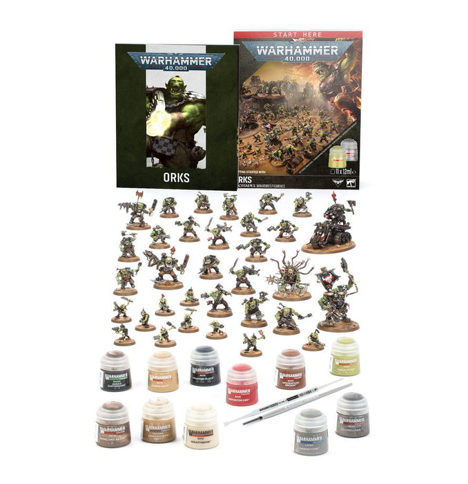 Collectible Miniature Games Games Workshop - Warhammer 40K - 11th Edition - Orks - Getting Started Set - 60-53 - Pre-Order - Cardboard Memories Inc.