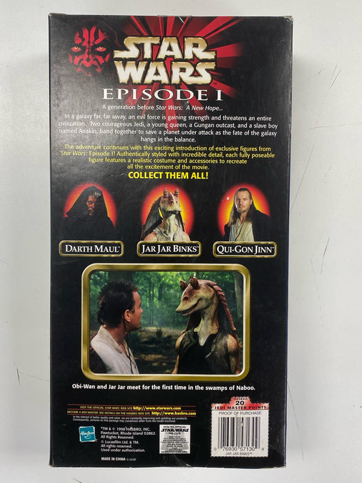 Action Figures and Toys Hasbro - Star Wars - Episode 1 - Jar Jar Binks - 12" Action Figure *DAMAGED BOX* - Cardboard Memories Inc.