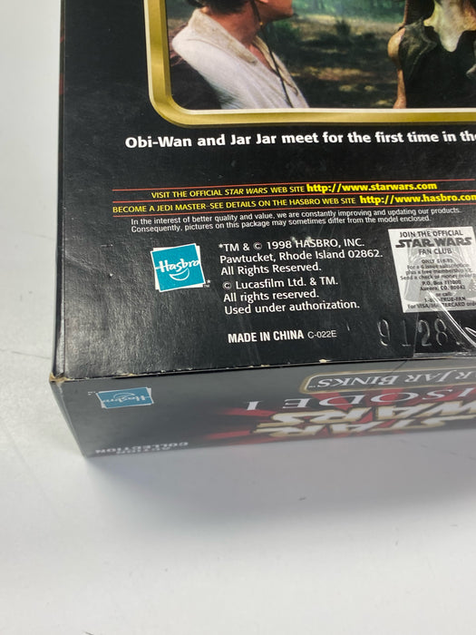 Action Figures and Toys Hasbro - Star Wars - Episode 1 - Jar Jar Binks - 12" Action Figure *DAMAGED BOX* - Cardboard Memories Inc.