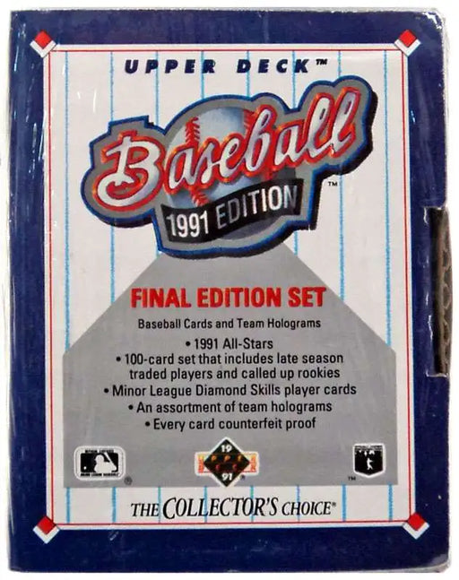 Sports Cards Upper Deck - 1991 - Baseball - Final Edition - Trading Card Set - Cardboard Memories Inc.