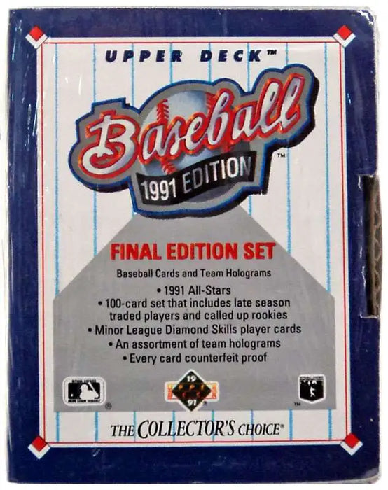 Sports Cards Upper Deck - 1991 - Baseball - Final Edition - Trading Card Set - Cardboard Memories Inc.