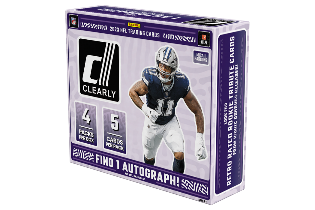 Sports Cards Panini - 2023 - Football - Clearly Donruss - Hobby Box - Cardboard Memories Inc.
