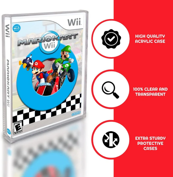Comic Supplies Evoretro - DVD/Wii/GameCube/PS2/Xbox/Xbox360 Acrylic Cases - 2 Pack - Cardboard Memories Inc.